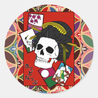 花魁(oiran) runder aufkleber