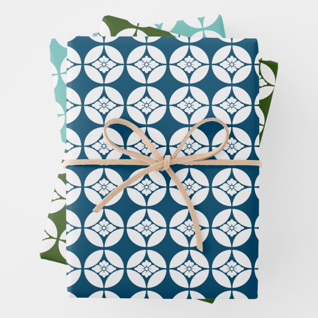 花 菱 七 宝 GESCHENKPAPIER SET (Beispiel)