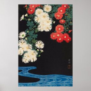 菊 に 水, 古 Chrysanthemums & Stream, Koson, Ukiyo-e,  Poster