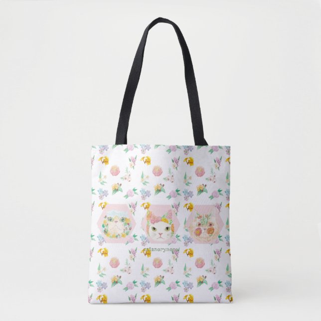 葩猫(flower cat/gato de flor) tasche (Vorderseite)