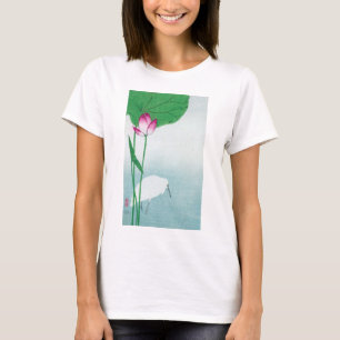 蓮に白鷺, 小原古邨 Lotus u. weißer Reiher, Koson, Ukiyo-e T-Shirt