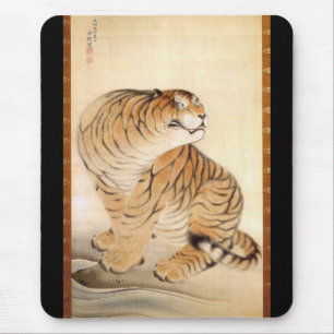 虎 図, 源 琦 Tiger, Genki Mousepad
