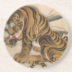 虎 図, 若 Tiger, Jakuchu, Art. Getränkeuntersetzer