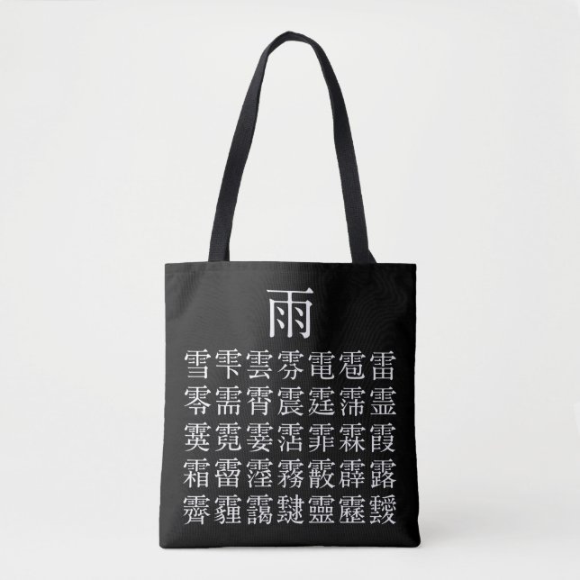 雨と雨冠の漢字 TASCHE (Vorderseite)