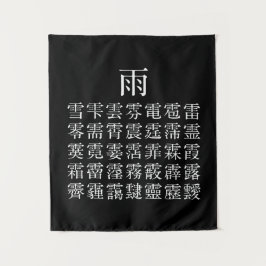 雨と雨冠の漢字 WANDTEPPICH