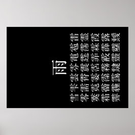 雨 と 雨 冠 漢 字 の POSTER