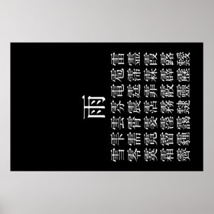 雨 と 雨 冠 漢 字 の POSTER