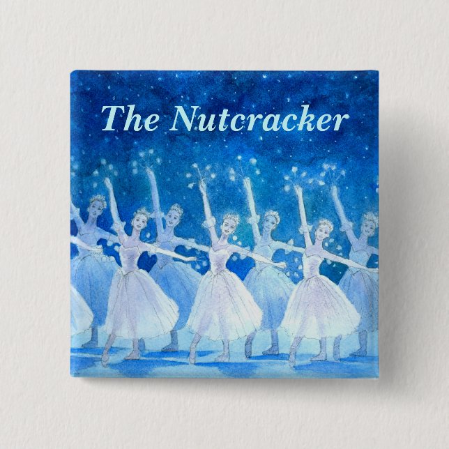 雪の精の踊り　スクエア缶バッジ BUTTON (Vorderseite)