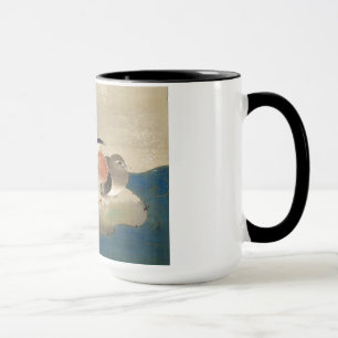 雪中鳥図 (部分), 抱一 Vögel im Schnee (Detail), Hōitsu Tasse