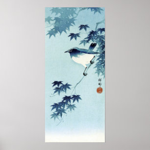 青 い 鳥, 古 Bird in Blue, Koson, Ukiyo-e Poster