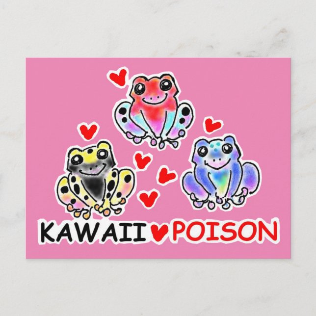 面白?　ヤドクガエルちゃん  ポストカード POSTKARTE (Vorderseite)