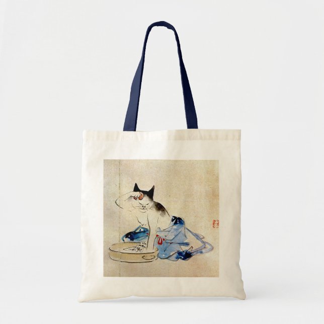 顔 を 洗 猫, 広 重 Cat Face Wash, Hiroshige Tragetasche (Vorne)