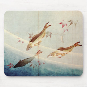 鮎, 北 斎 Süßfisch, Hokusai, Art Mousepad