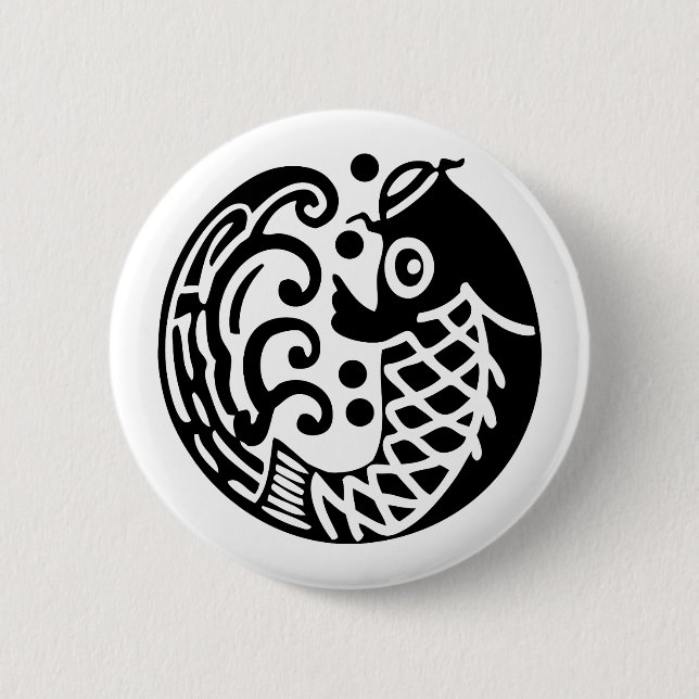 鯉 に 波 BUTTON (Vorderseite)