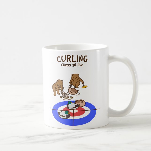 【鴨カーリング】 Mallard Curling Kaffeetasse (Rechts)