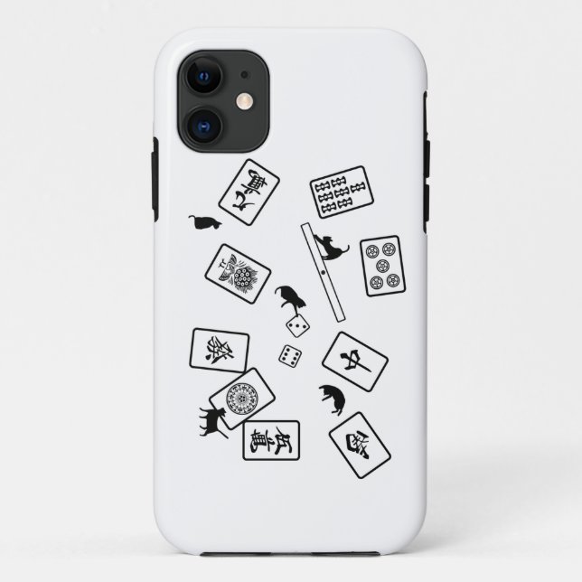 麻雀猫 mahjong cat Case-Mate iPhone hülle (Rückseite)