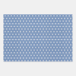 麻 の 葉 ASANOHA | Japanisches KIMONO-Muster Geschenkpapier Set