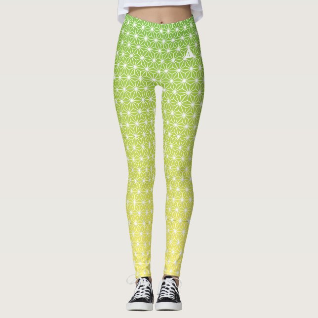 麻 の 葉 ASANOHA | Japanisches traditionelles KIMONO- Leggings (Vorderseite)