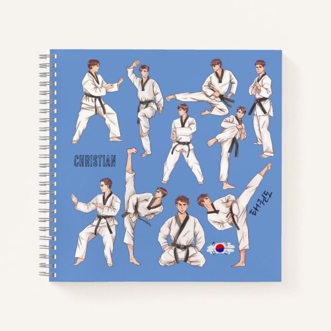 태 권 도 Taekwondo Martial Art 5 Personalisiert Notizbuch (Vorderseite)