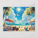Recherche de peintures de plage cartes postales Mer