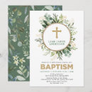 Recherche de or baptême invitations Petite fille