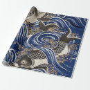 Recherche de style japonais papier cadeau Vagues