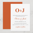 Suche nach orange monogramm einladungen Schick
