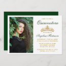 Recherche de green gold quinceanera invitations Quinceañera
