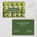 Recherche de légume cartes visite Vert