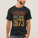 Suche nach legende seit 1973 tshirts Geboren