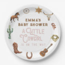 Recherche de western baby shower assiettes Rose
