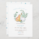 Recherche de watercolor fox baby shower invitations Mignon