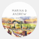 Recherche de vignoble autocollants Aquarelle