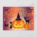 Recherche de un joyeux halloween cartes postales Chat noir