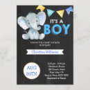 Recherche de cute elephant baby shower invitations Moderne