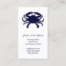 Recherche de logo de fruits de mer cartes visite Cabane de crabe