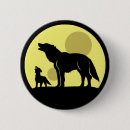Recherche de lune de loup badges Animaux