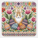 Recherche de oeufs de lapin autocollants Printemps