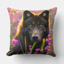 Suche nach schwarzer wolf kissen Blume