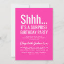 Recherche de surprise party anniversaire invitations Typographie