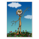 Recherche de conception de hibou cartes postales Arbre