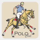 Recherche de joueur de polo autocollants Poney
