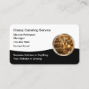 Recherche de service de traiteur cartes visite Élégant