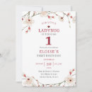 Recherche de premier de coccinelle anniversaire invitations Fille