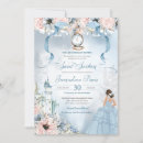 Recherche de princess 16ans anniversaire invitations Bleu