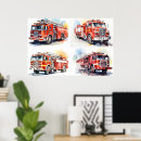 Recherche de camions pompiers posters Camion pompier