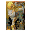 Suche nach vintager holzschnitt poster Katzenliebhaber