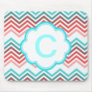 Recherche de chevron turquoise tapis souris Bleu