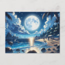 Recherche de clair de lune cartes postales Aquarelle