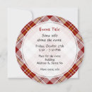 Recherche de plaid écossais invitations Rouge